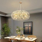 Modern Gold Crystal Chandelier with 20 Lights