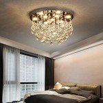 Modern 20" Mini Crystal Chandelier with Dimming