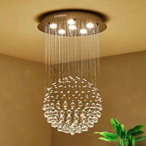 Modern K9 Crystal Raindrop LED Ceiling Chandelier