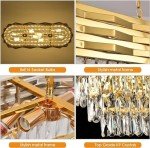 Elegant 8-Light Gold Crystal Chandelier for Dining Room