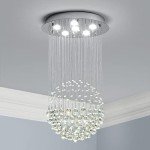 Modern K9 Crystal Raindrop LED Ceiling Chandelier