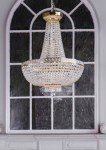 Elegant Crystal Chandelier with Golden Finish