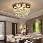Modern 20" Mini Crystal Chandelier with Dimming