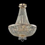 Elegant Crystal Chandelier with Golden Finish