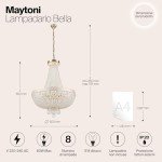 Elegant Crystal Chandelier with Golden Finish