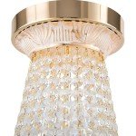 Elegant Crystal Chandelier with Golden Finish