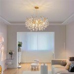 Gold Modern Crystal Tree Branch Chandelier Pendant