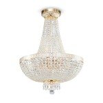 Elegant Crystal Chandelier with Golden Finish
