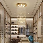 Modern K9 Crystal Raindrop LED Ceiling Chandelier