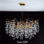 Gold Modern Crystal Tree Branch Chandelier Pendant