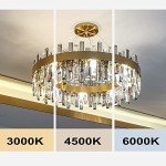 Modern Crystal Chandelier with Adjustable LED Light