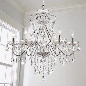 Modern 6 Light Crystal Chandelier Fixture