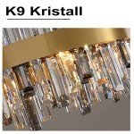 Modern Crystal Chandelier with Adjustable LED Light