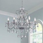 Modern 6 Light Crystal Chandelier Fixture