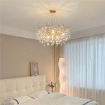 Gold Modern Crystal Tree Branch Chandelier Pendant