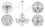 Modern 6 Light Crystal Chandelier Fixture