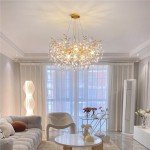 Gold Modern Crystal Tree Branch Chandelier Pendant
