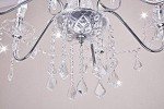 Modern 6 Light Crystal Chandelier Fixture
