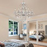 Modern 6 Light Crystal Chandelier Fixture
