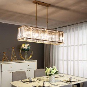 Modern K9 Crystal Rectangle Chandelier Light Fixture