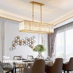Modern K9 Crystal Rectangle Chandelier Light Fixture