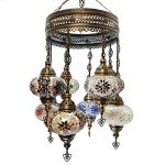 Colorful Moroccan Mosaic Ceiling Chandelier Lamp