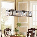 Modern K9 Crystal Rectangle Chandelier Light Fixture