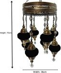 Colorful Moroccan Mosaic Ceiling Chandelier Lamp