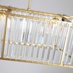 Modern K9 Crystal Rectangle Chandelier Light Fixture