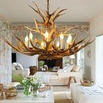 Rustic Antler Chandelier with 8 Lights
