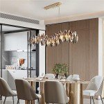 Elegant Vintage Gold Crystal Chandelier Pendant Light