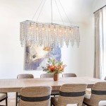 Modern Rectangular Crystal Chandelier with 8 Lights