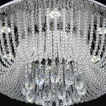 Modern K9 Crystal LED Round Ceiling Light with Remote