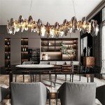 Elegant Vintage Gold Crystal Chandelier Pendant Light