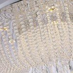 Modern K9 Crystal LED Round Ceiling Light with Remote