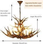 Rustic Antler Chandelier with 8 Lights