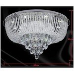 Modern K9 Crystal LED Round Ceiling Light with Remote