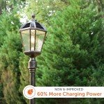 Gama Sonic Solar Post Light - Brushed Bronze Finish
