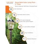 Gama Sonic Solar Post Light - Brushed Bronze Finish