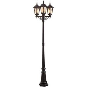 Firenze 3-Light Outdoor Lamp Post - Matt Black