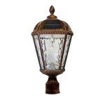 Gama Sonic Solar Post Light - Brushed Bronze Finish