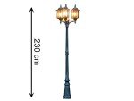 Milano 2.3m Outdoor Lamp Post Light
