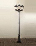 Firenze 3-Light Outdoor Lamp Post - Matt Black