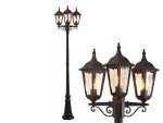 Firenze 3-Light Outdoor Lamp Post - Matt Black