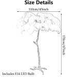 Elegant LED Floor Lamp with Ostrich Feathers