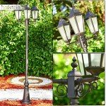 Vintage Black Outdoor Candelabra Lamp with Frosted Glass