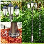 Vintage Black Outdoor Candelabra Lamp with Frosted Glass