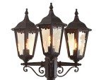 Firenze 3-Light Outdoor Lamp Post - Matt Black
