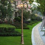 Victorian Outdoor 3-Light Lamp Post Lantern