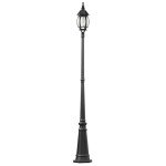 Vintage Black Solar Lamp Post Light for Outdoors